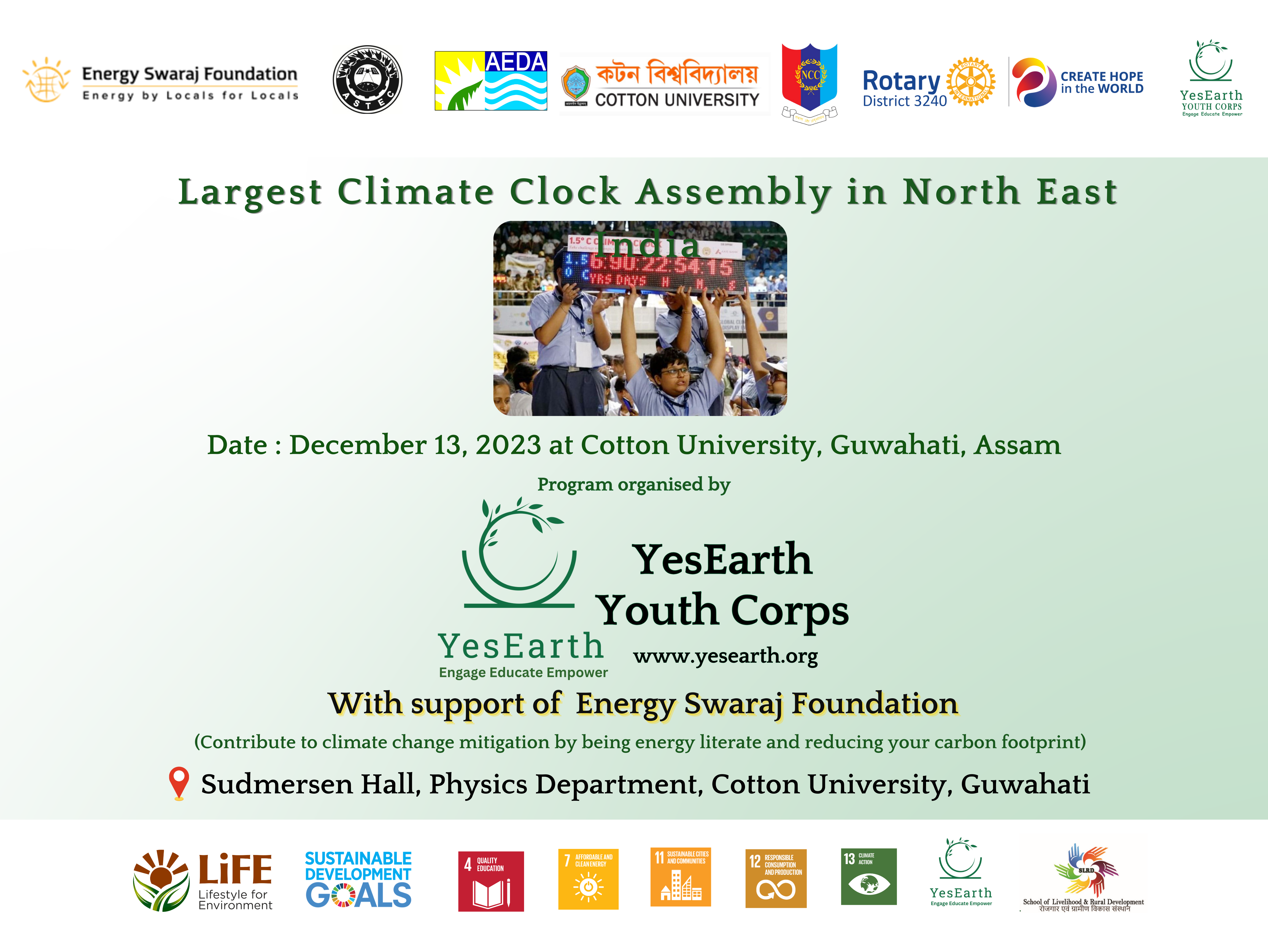Largest Climate Clock Assembly Event in Northeast India