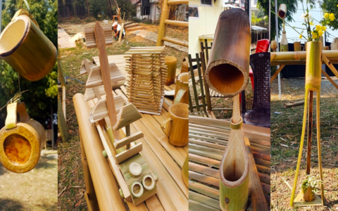 Finished Bamboo products at training Meghalaya