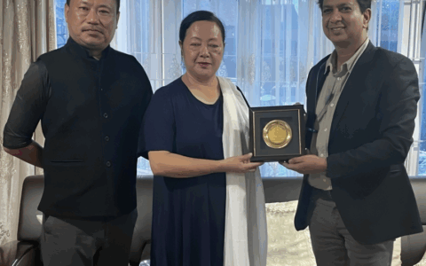 Action-focused dialogue in Nagaland: Sri Abhijit Sharma, Sri B. Limanuksung Longkumer with Smt. Salhoutuonuo Kruse
